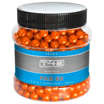Шарики для краски Umarex T4E Sport PAB .68 500 шт - оранжевые (2.4472)