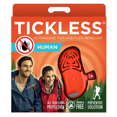 Ультразвуковий відлякувач кліщів TickLess для людини - помаранчевий (PRO-10-203)