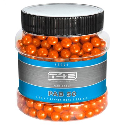 Шарики для краски Umarex T4E Sport PAB .50 500 шт - оранжевые (2.4471)