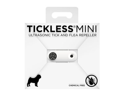 Ультразвуковой отпугиватель клещей TickLess Mini для животных - белый (M01WH)