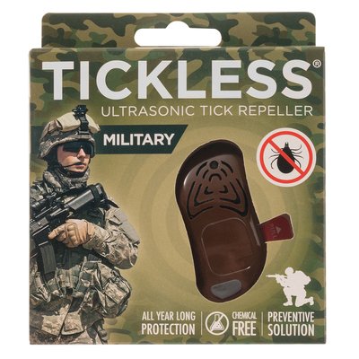 Ультразвуковой отпугиватель клещей TickLess для людей - армейский коричневый