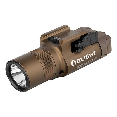 Ліхтарик для зброї з лазерним прицілом Olight BALDR Pro R Desert Tan - 1350 люмен, Green Laser