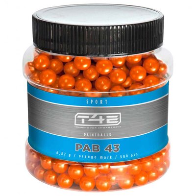 Шарики для краски Umarex T4E Sport PAB .43 500 шт - оранжевые (2.4470)